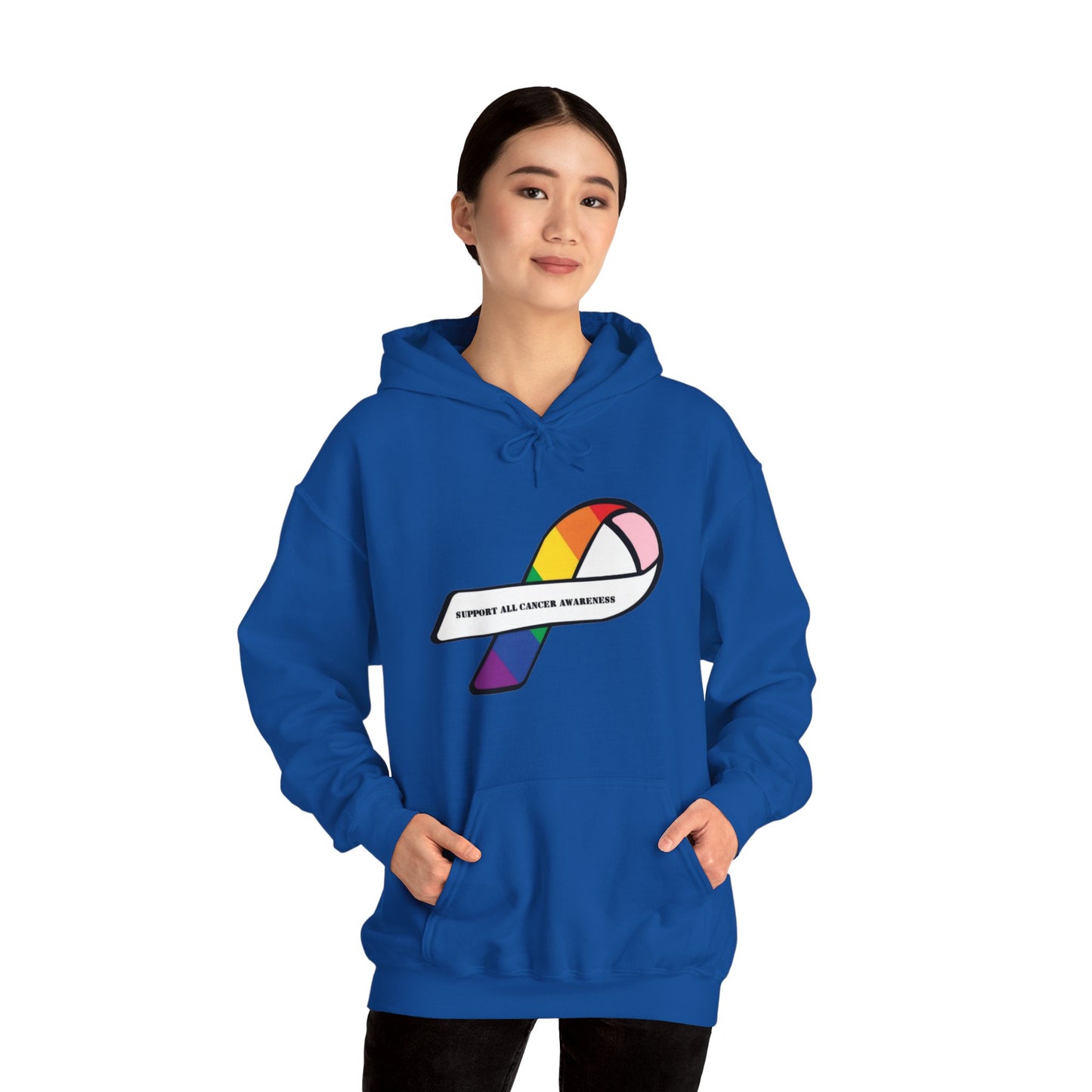 Support all cancer awareness Unisex Heavy Blend™ Hooded Sweatshirt