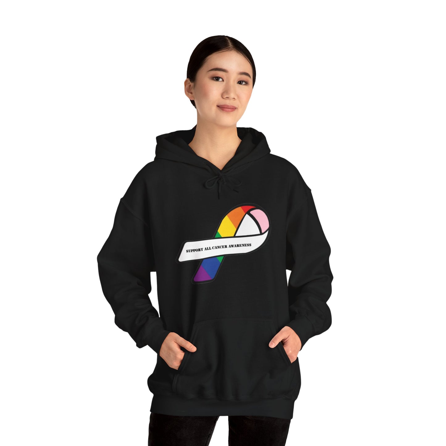 Support all cancer awareness Unisex Heavy Blend™ Hooded Sweatshirt
