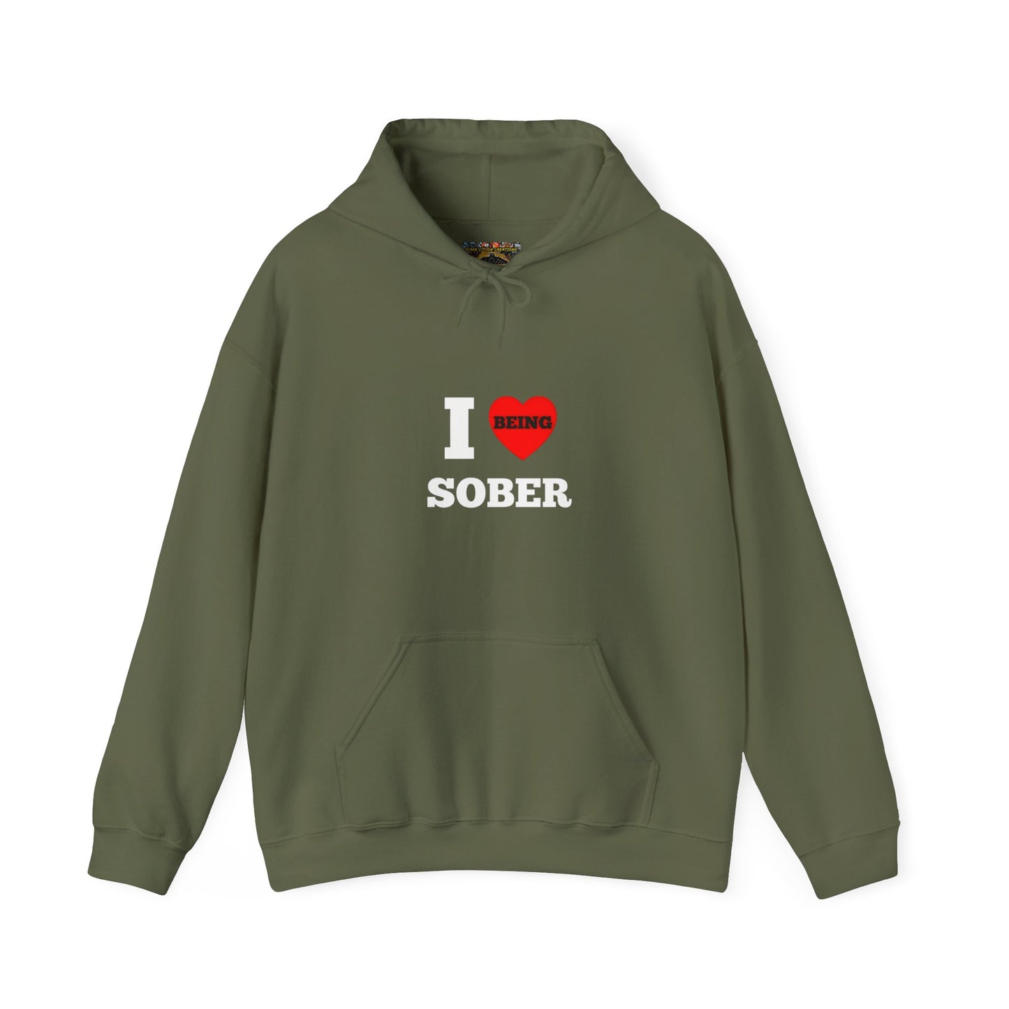 I love being sober Unisex Heavy Blend™ Hooded Sweatshirt