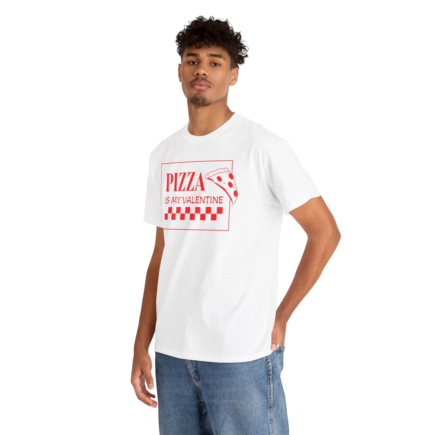 Pizza is my Valentine Unisex Heavy Cotton Tee