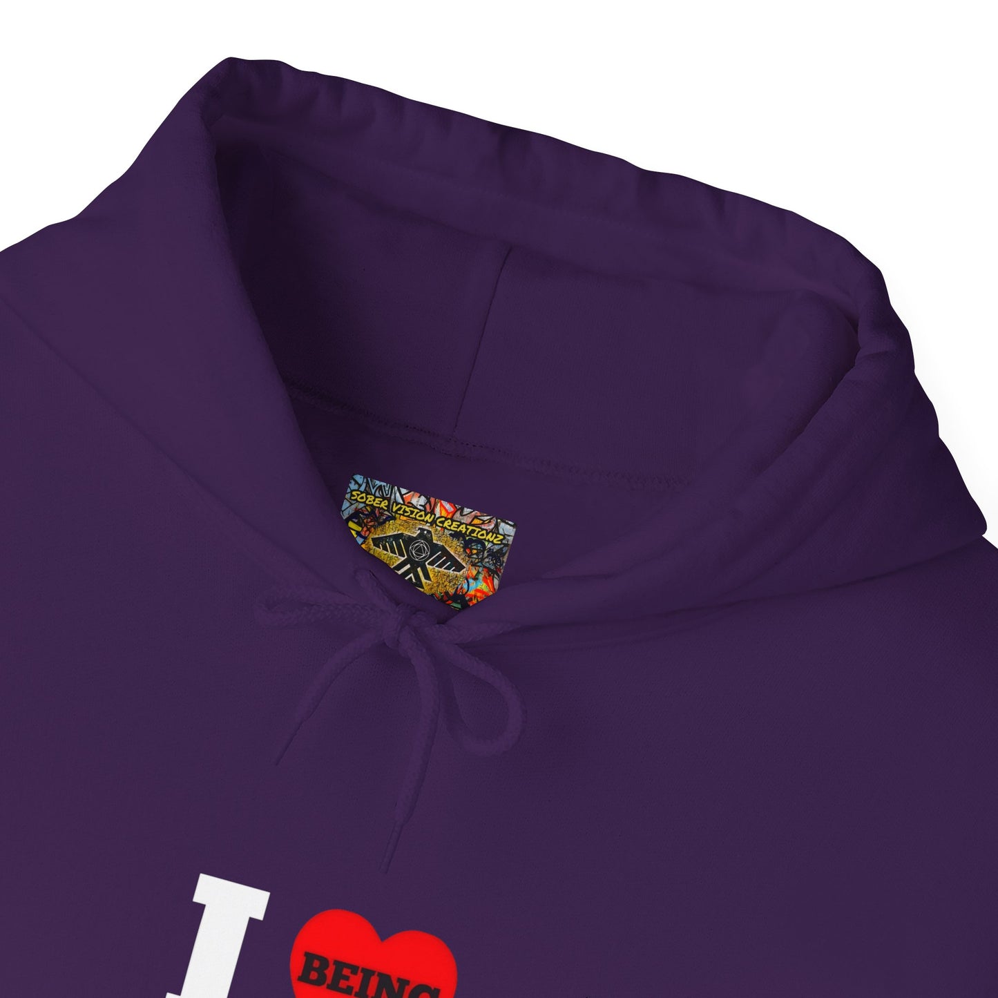 I love being sober Unisex Heavy Blend™ Hooded Sweatshirt