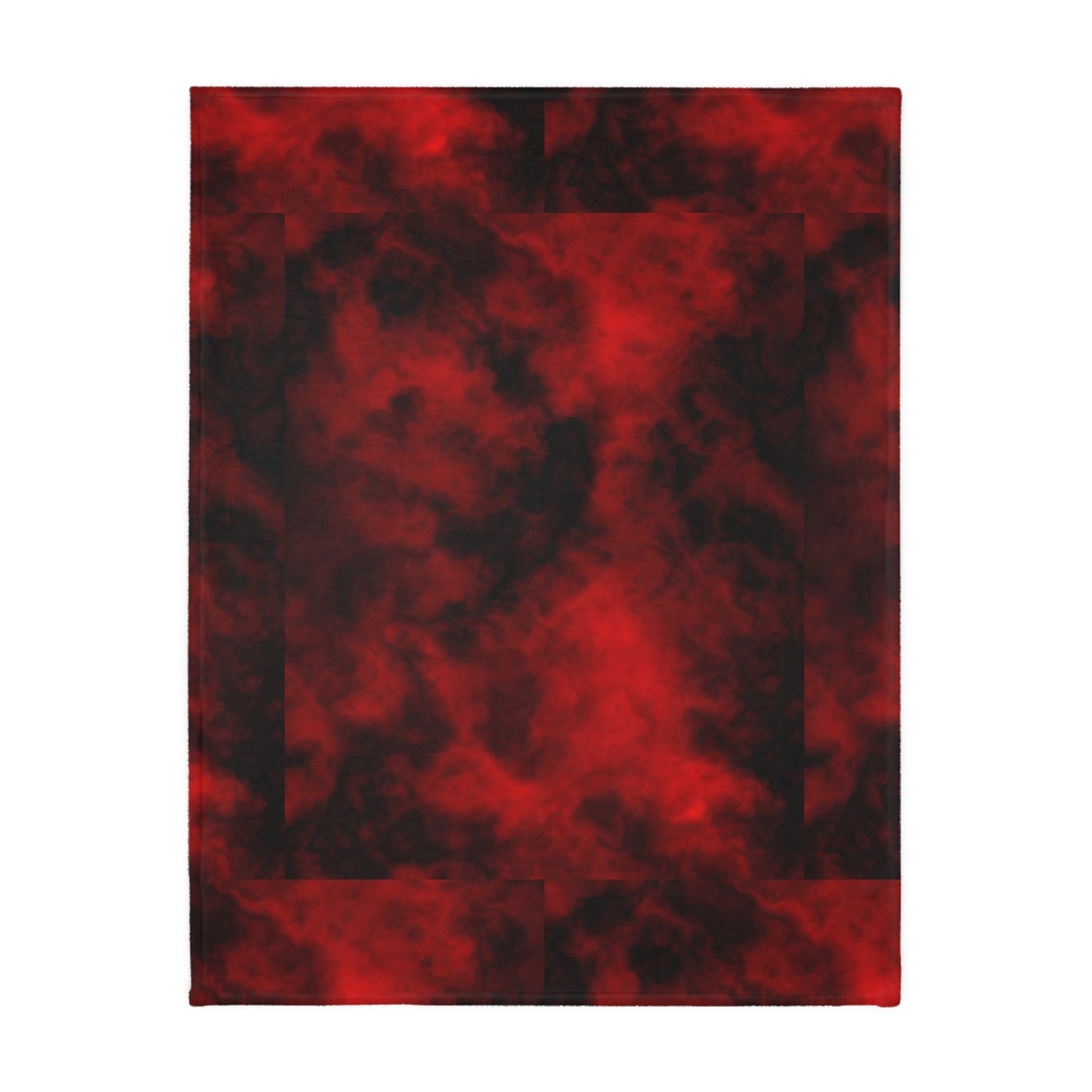 Red Skulls/Red Smoke Velveteen Microfiber Blanket (Two-sided print)