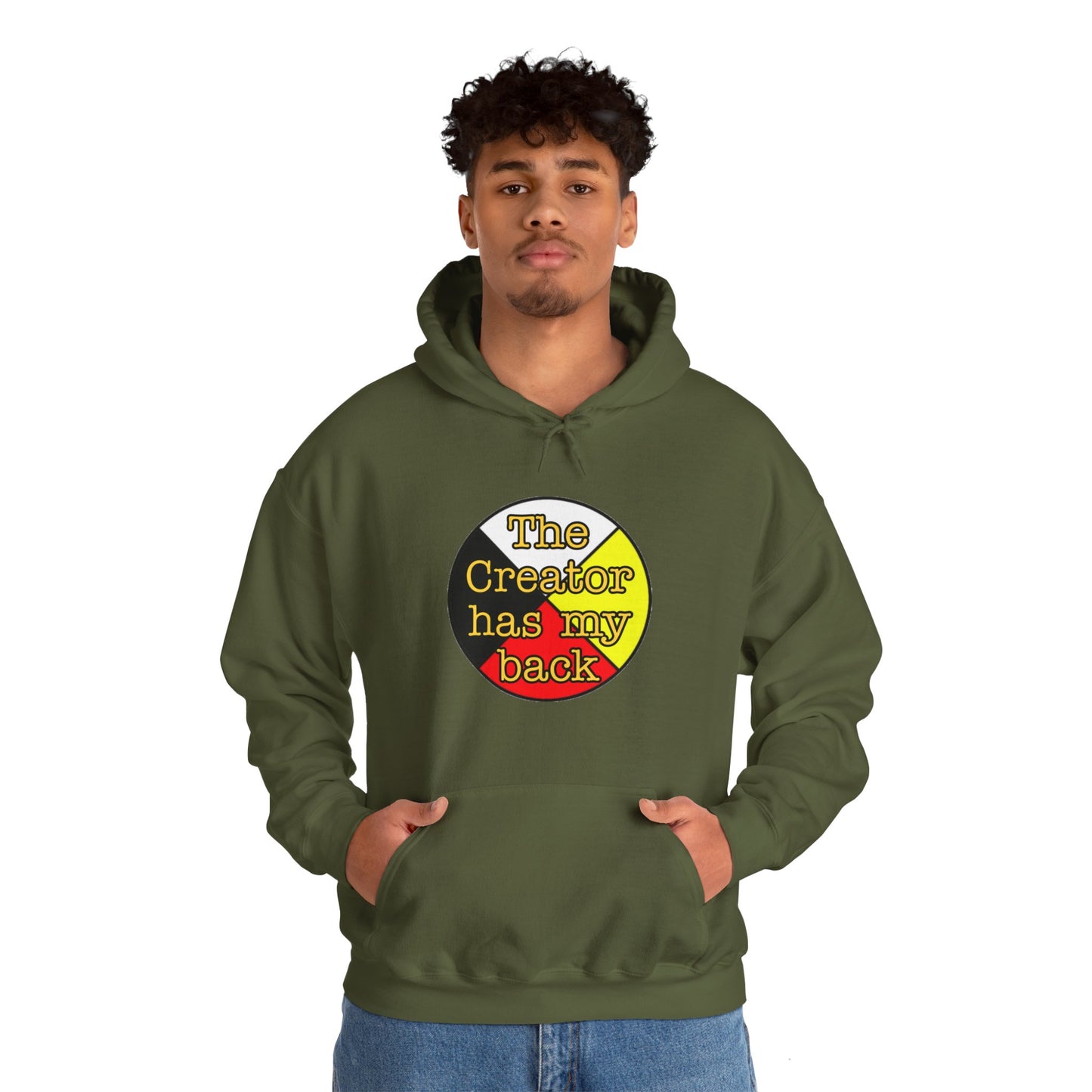 The creator has my back Unisex Heavy Blend™ Hooded Sweatshirt