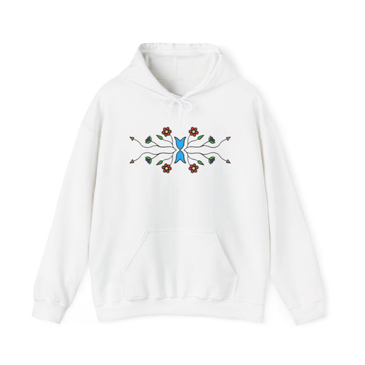 Indigenous floral print Hooded Sweatshirt