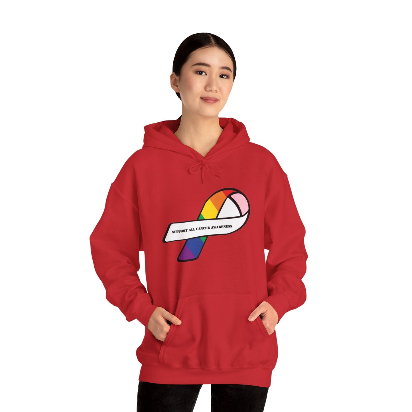 Support all cancer awareness Unisex Heavy Blend™ Hooded Sweatshirt