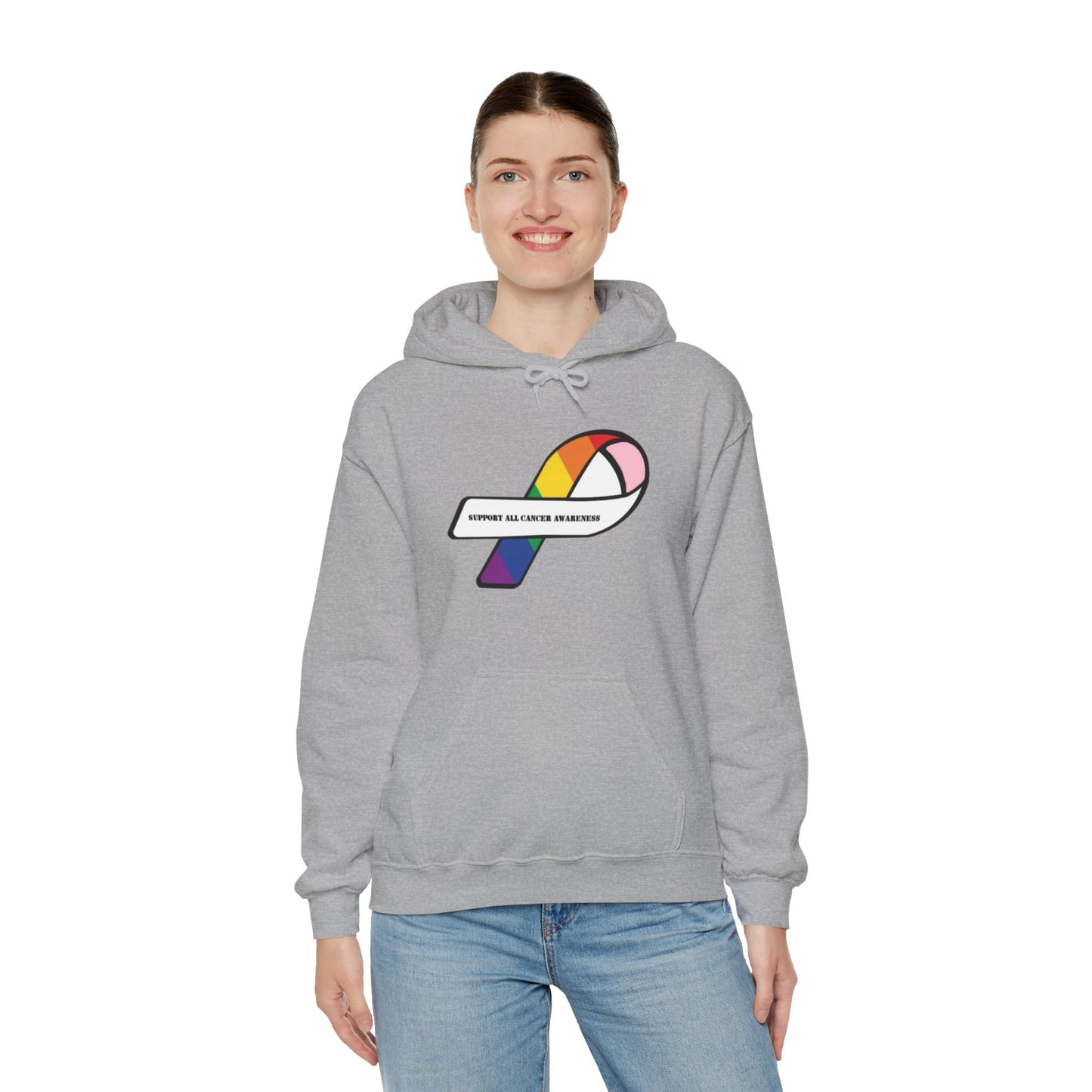 Support all cancer awareness Unisex Heavy Blend™ Hooded Sweatshirt