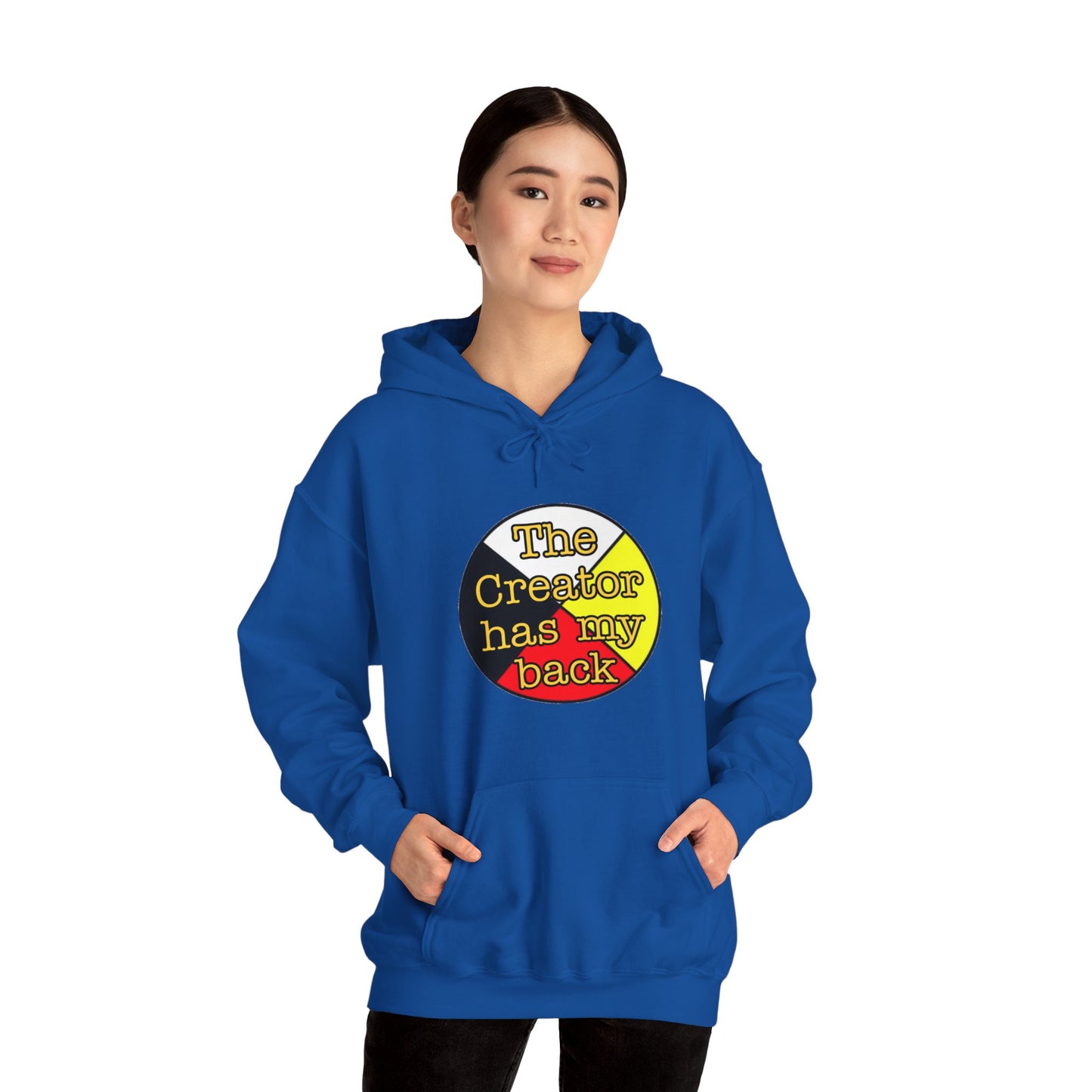The creator has my back Unisex Heavy Blend™ Hooded Sweatshirt