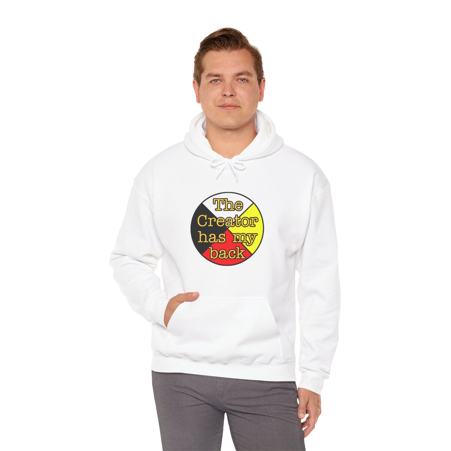 The creator has my back Unisex Heavy Blend™ Hooded Sweatshirt