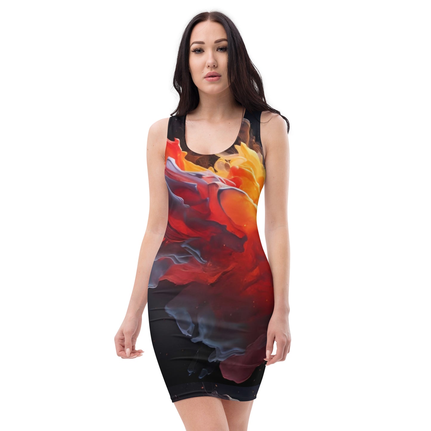 Color smoke Bodycon dress