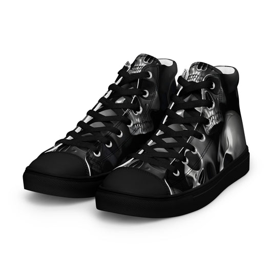 Men’s Skull high top canvas shoes