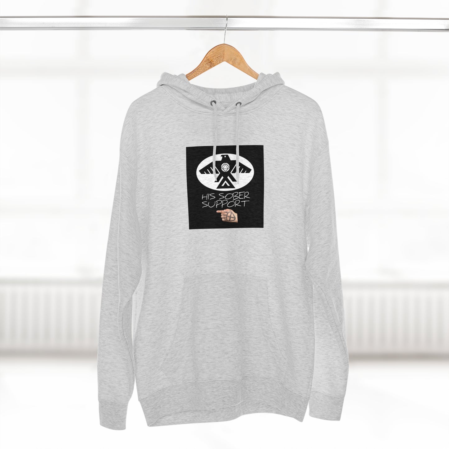 (His Sober Support) Unisex Premium Pullover Hoodie