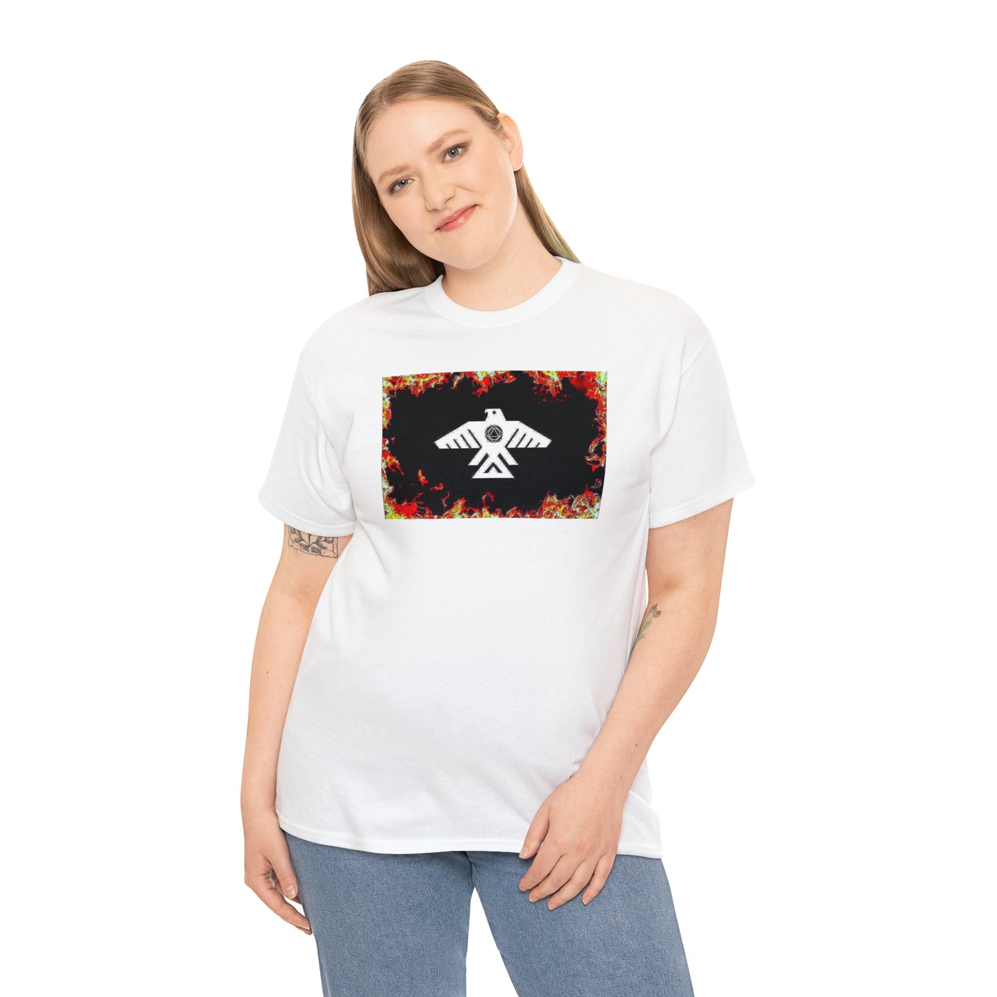 Unisex (Through the flames Recovery Thunderbird) Heavy Cotton Tee