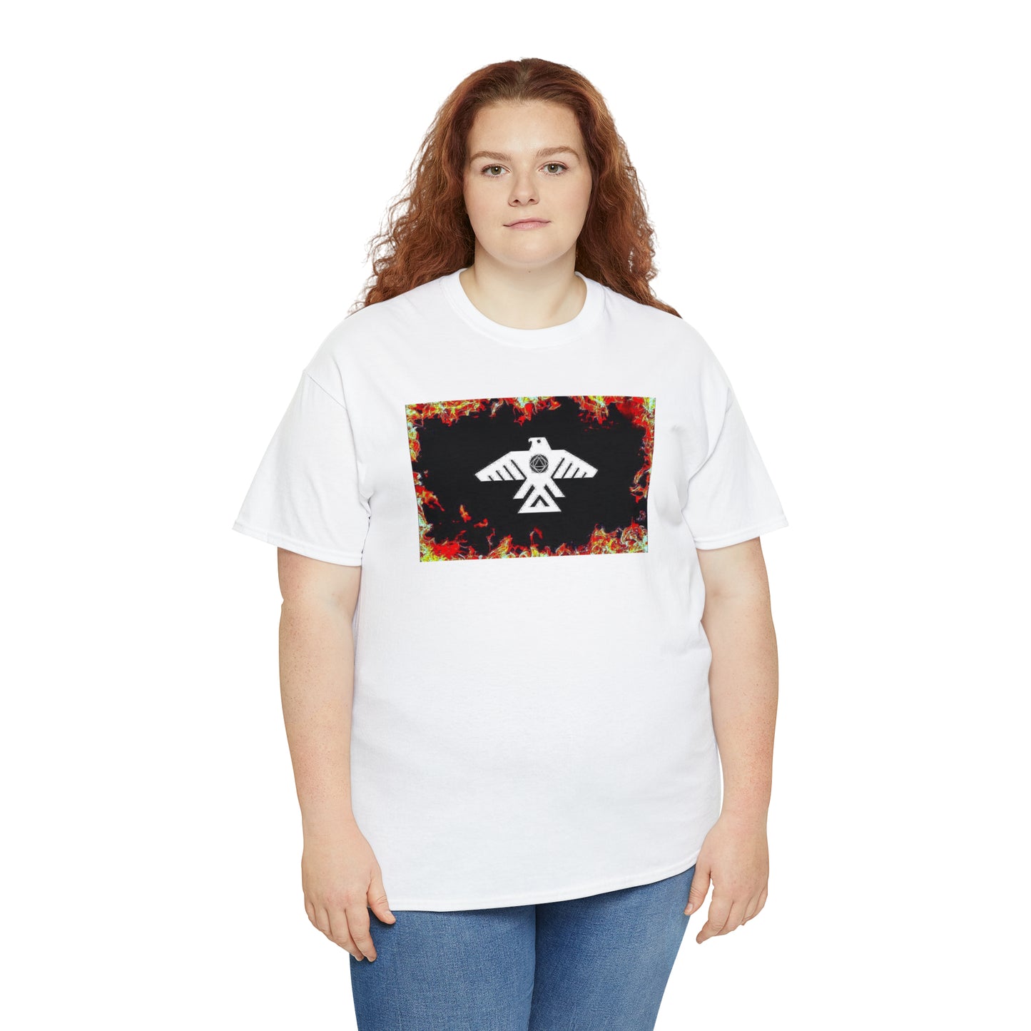 Unisex (Through the flames Recovery Thunderbird) Heavy Cotton Tee