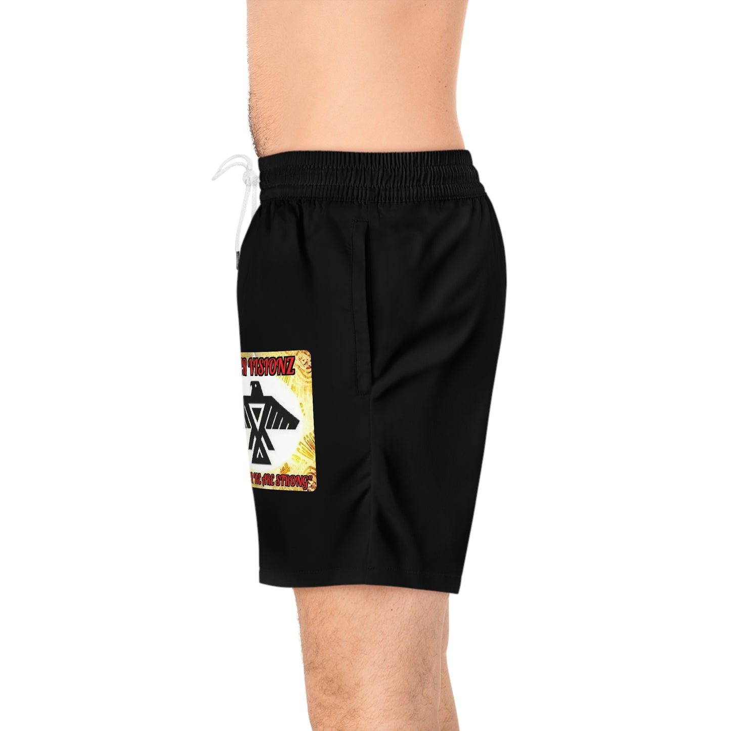 Men's Mid-Length Sober Visionz Swim Shorts (AOP)