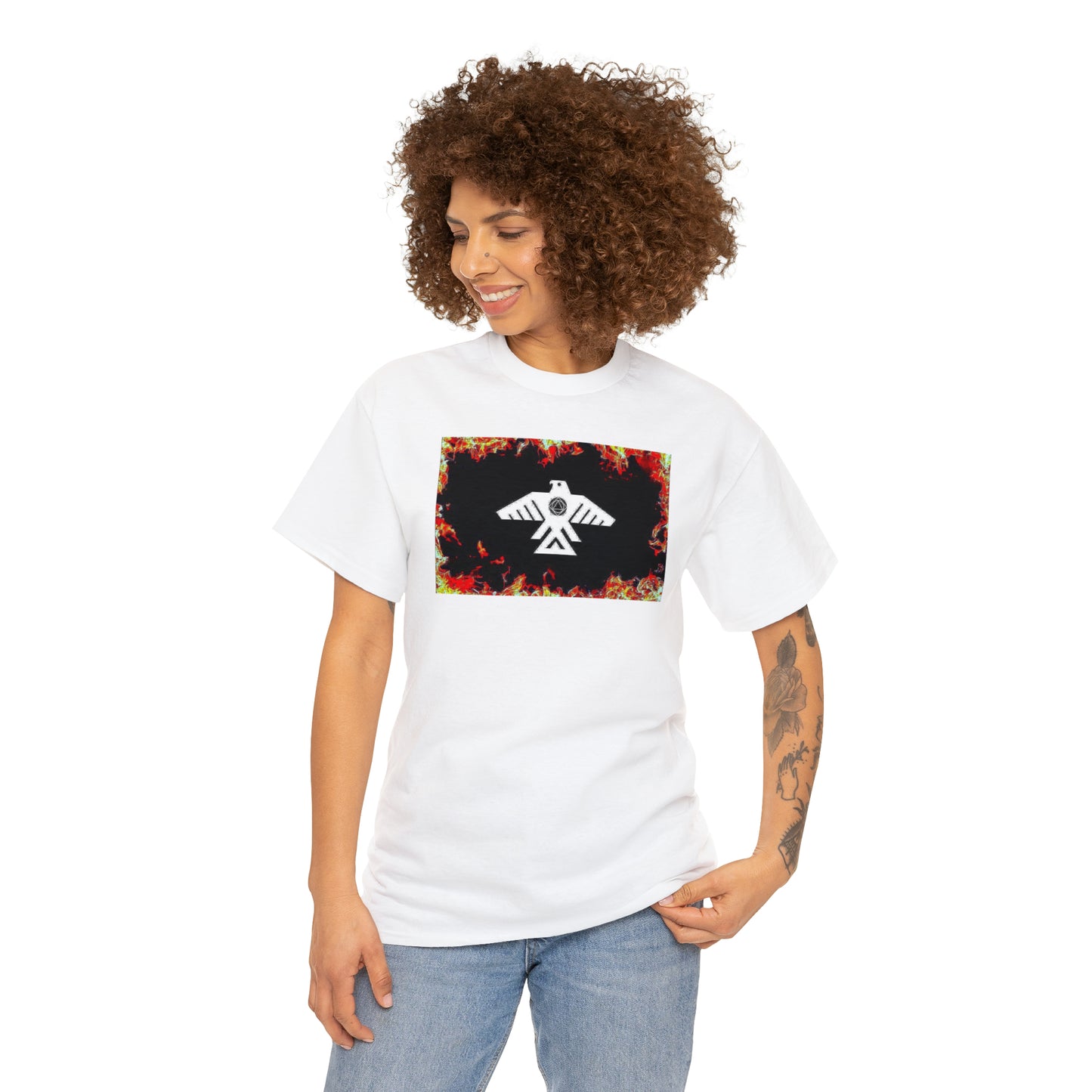 Unisex (Through the flames Recovery Thunderbird) Heavy Cotton Tee