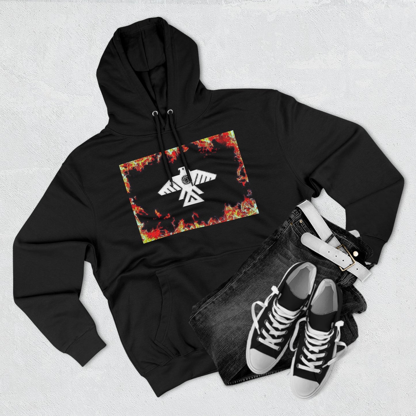 (Through The Flames Recovery Thunderbird) Unisex Premium Pullover Hoodie