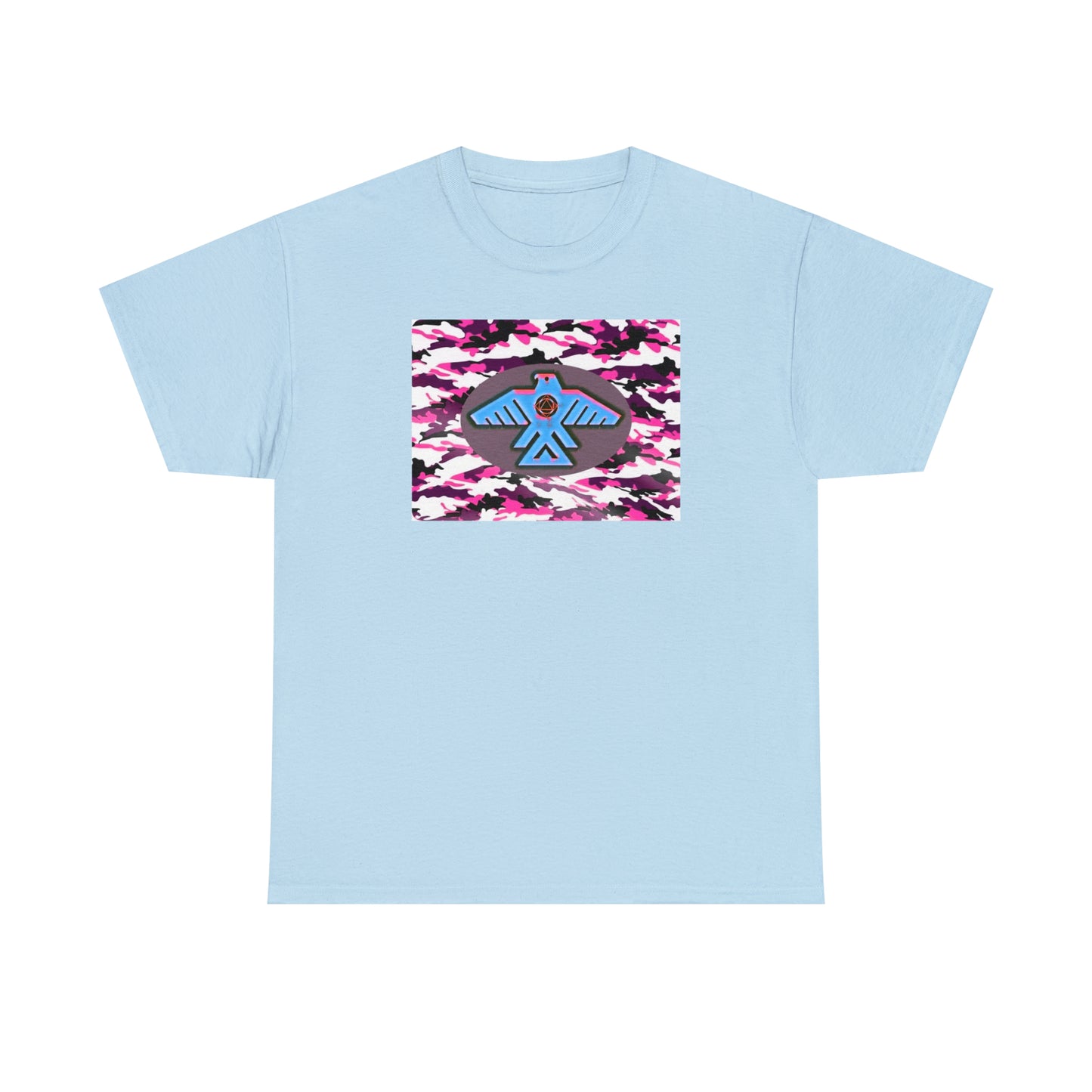 Unisex (Pretty pink camo Recovery Thunderbird) Heavy Cotton Tee