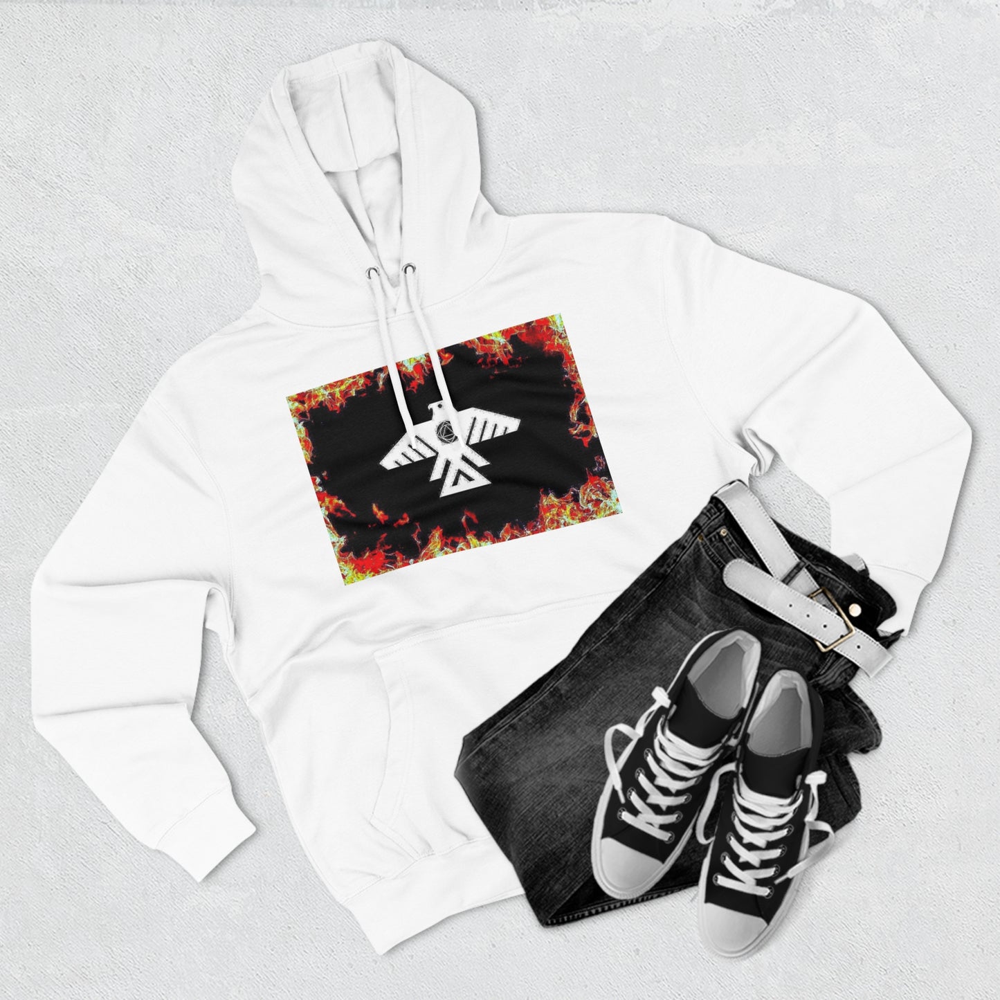 (Through The Flames Recovery Thunderbird) Unisex Premium Pullover Hoodie