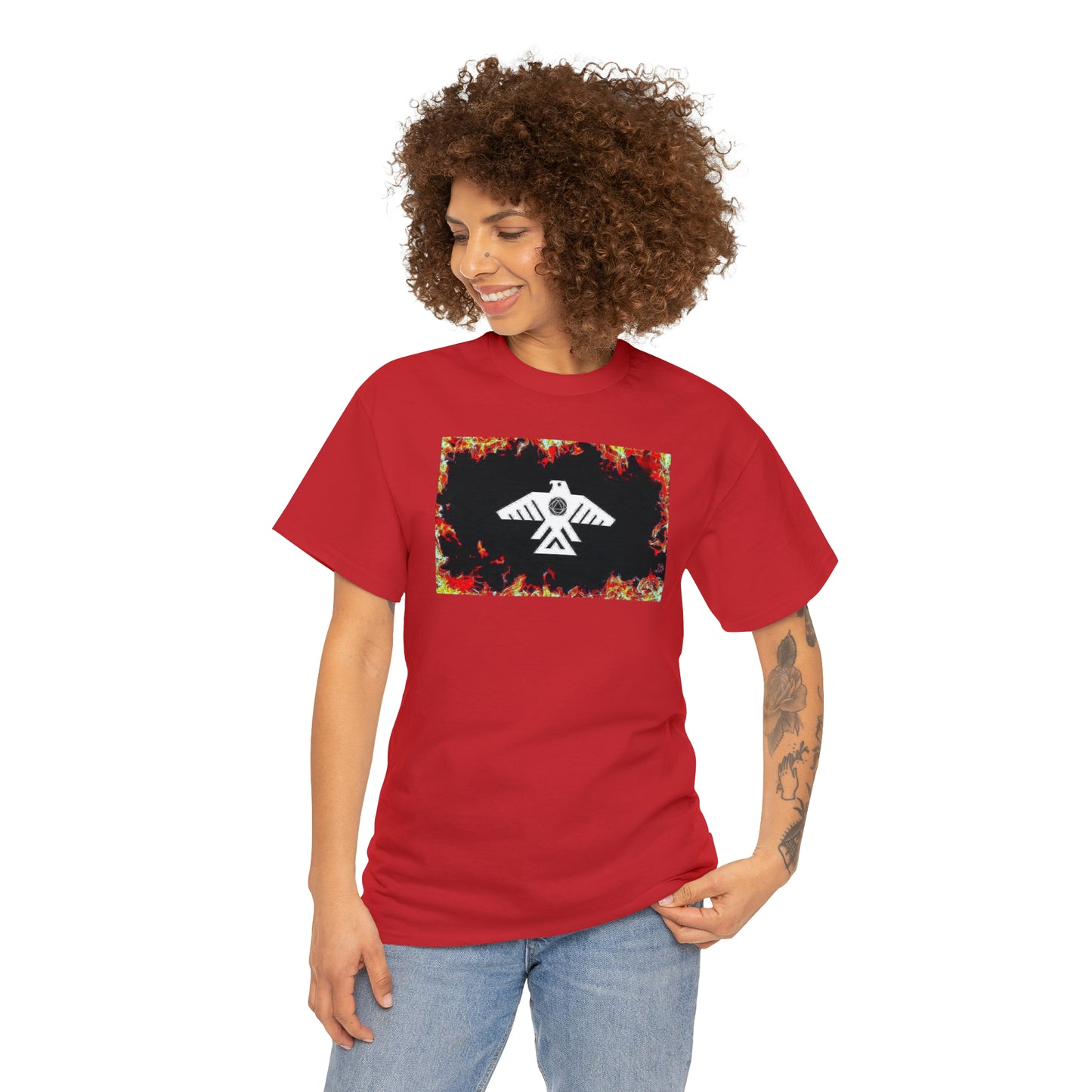 Unisex (Through the flames Recovery Thunderbird) Heavy Cotton Tee