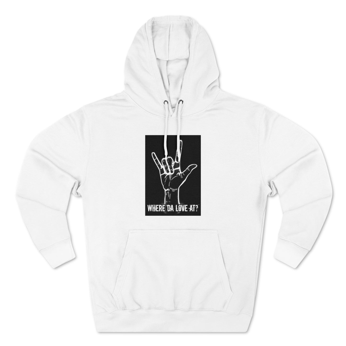 (Where Da Love) Unisex Premium Pullover Hoodie