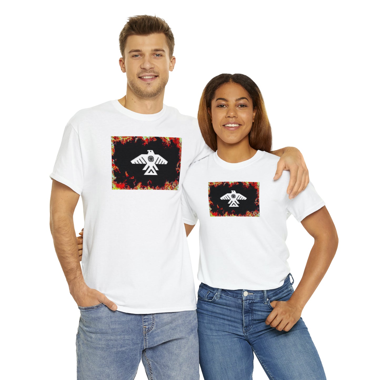 Unisex (Through the flames Recovery Thunderbird) Heavy Cotton Tee