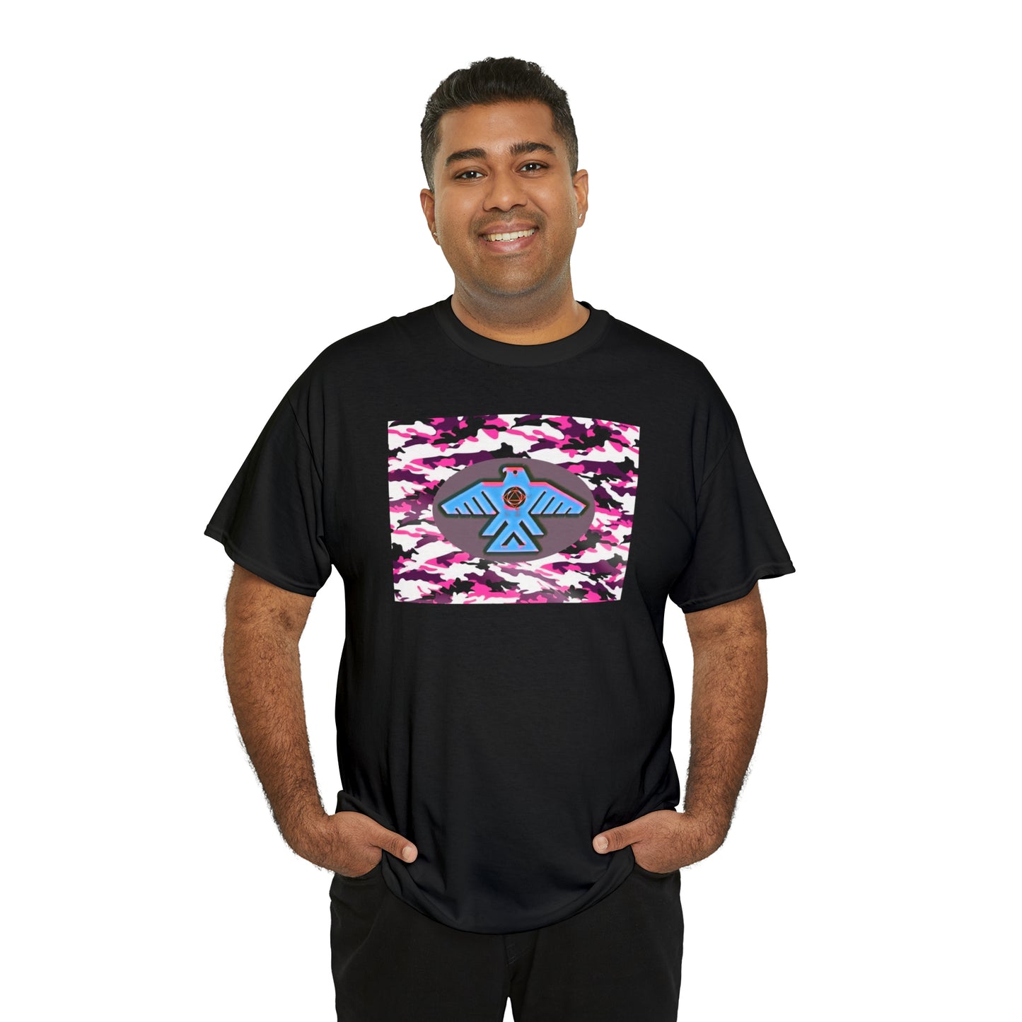 Unisex (Pretty pink camo Recovery Thunderbird) Heavy Cotton Tee