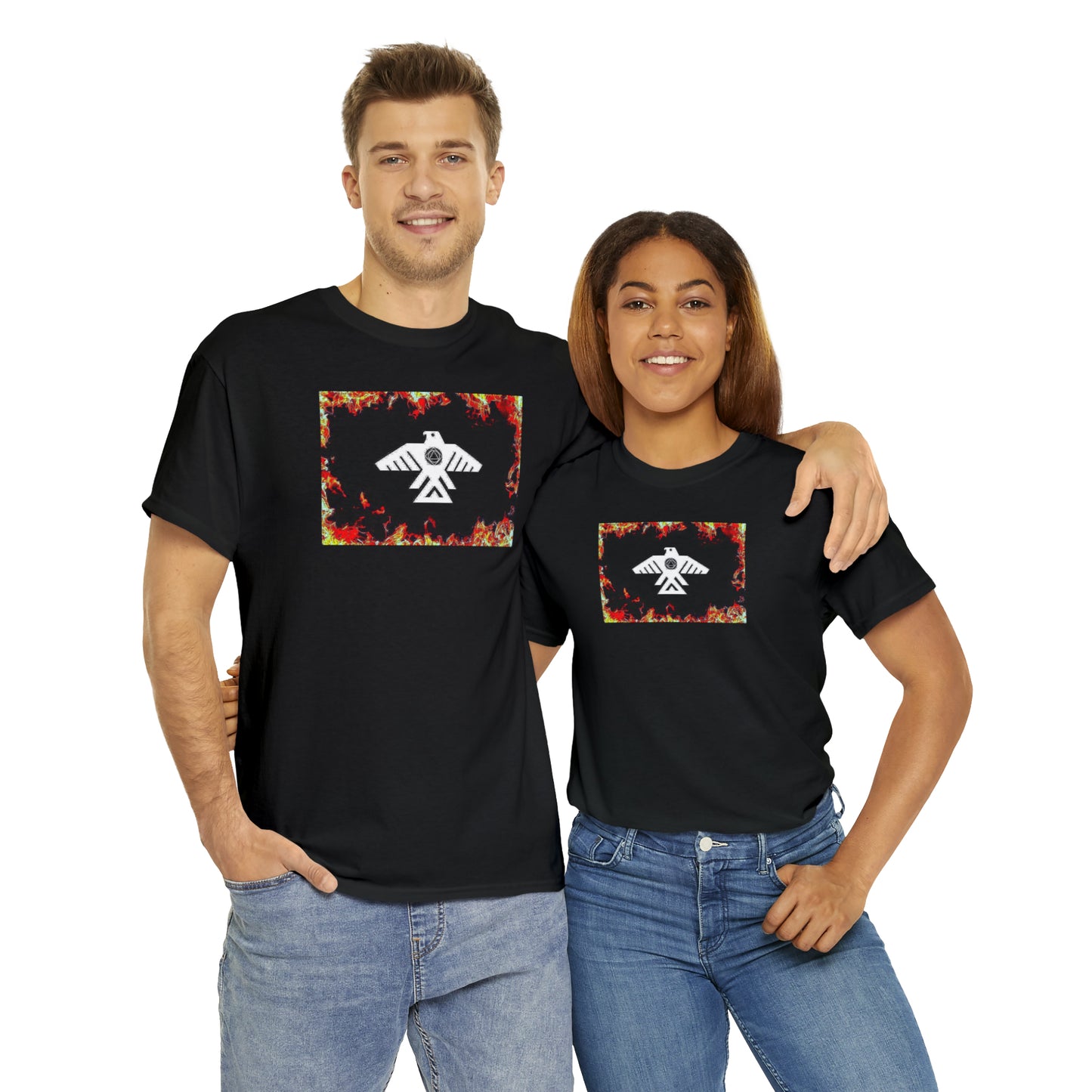 Unisex (Through the flames Recovery Thunderbird) Heavy Cotton Tee