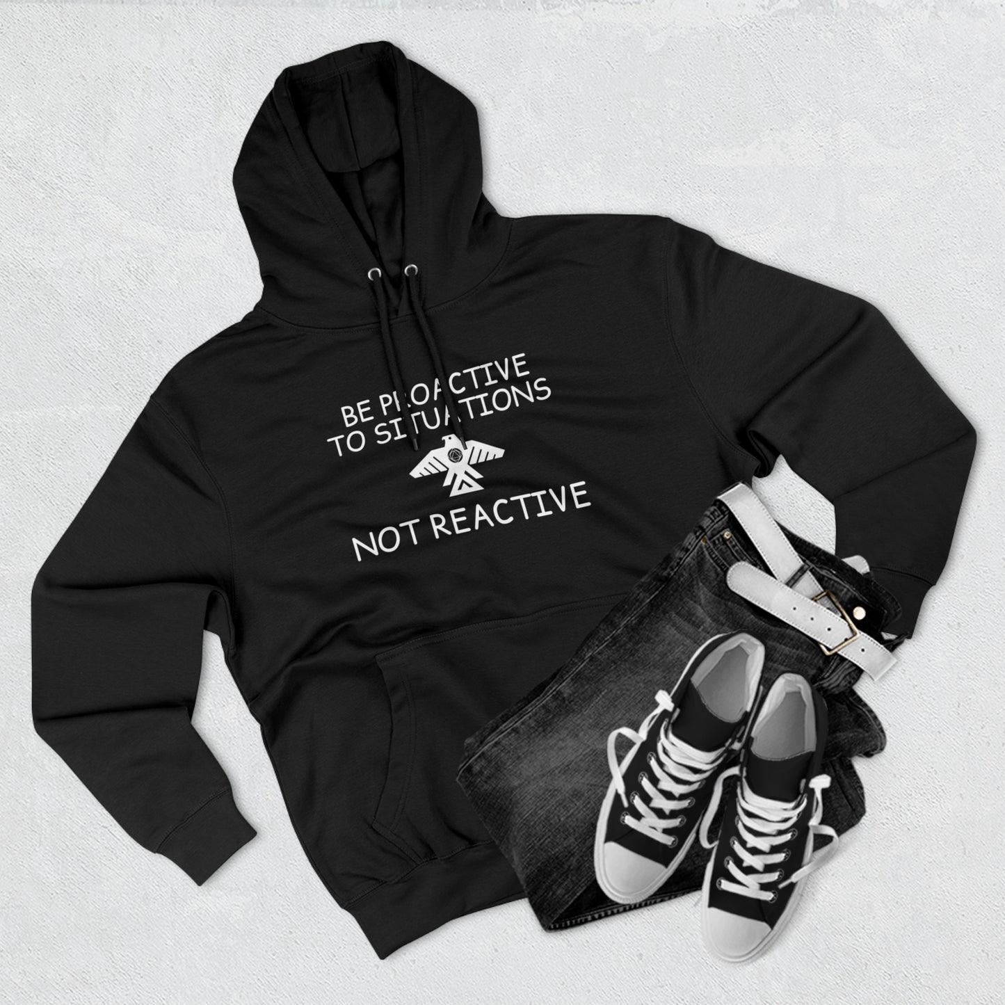 (Be proactive) Unisex Premium Pullover Hoodie