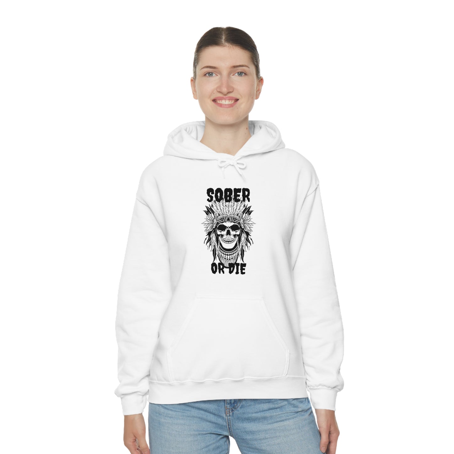 Unisex (Sober or Die Ndn head) Heavy Blend™ Hooded Sweatshirt