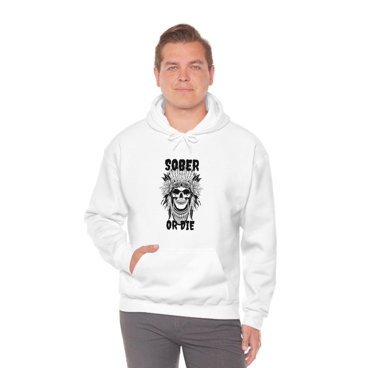 Unisex (Sober or Die Ndn head) Heavy Blend™ Hooded Sweatshirt