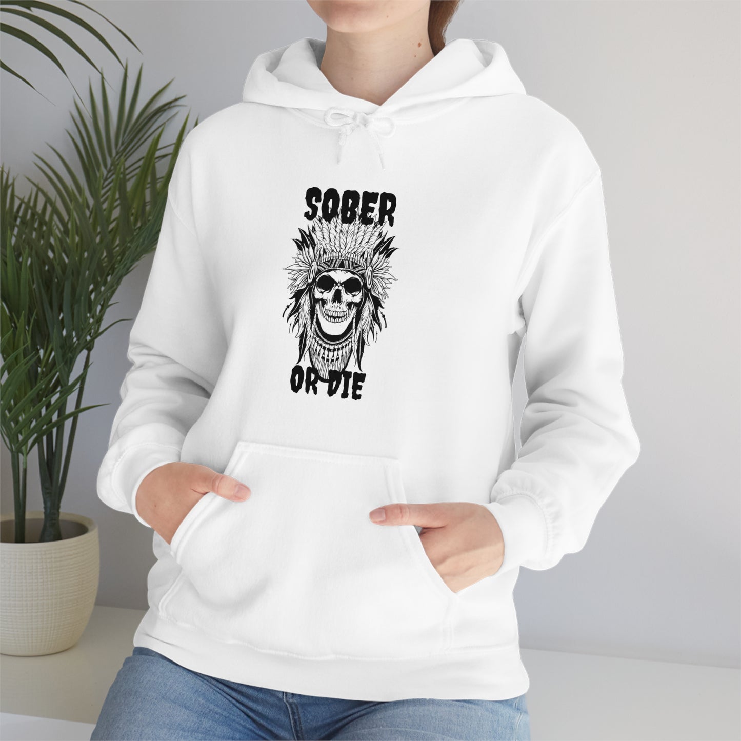 Unisex (Sober or Die Ndn head) Heavy Blend™ Hooded Sweatshirt