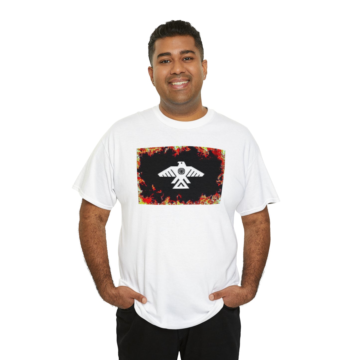 Unisex (Through the flames Recovery Thunderbird) Heavy Cotton Tee