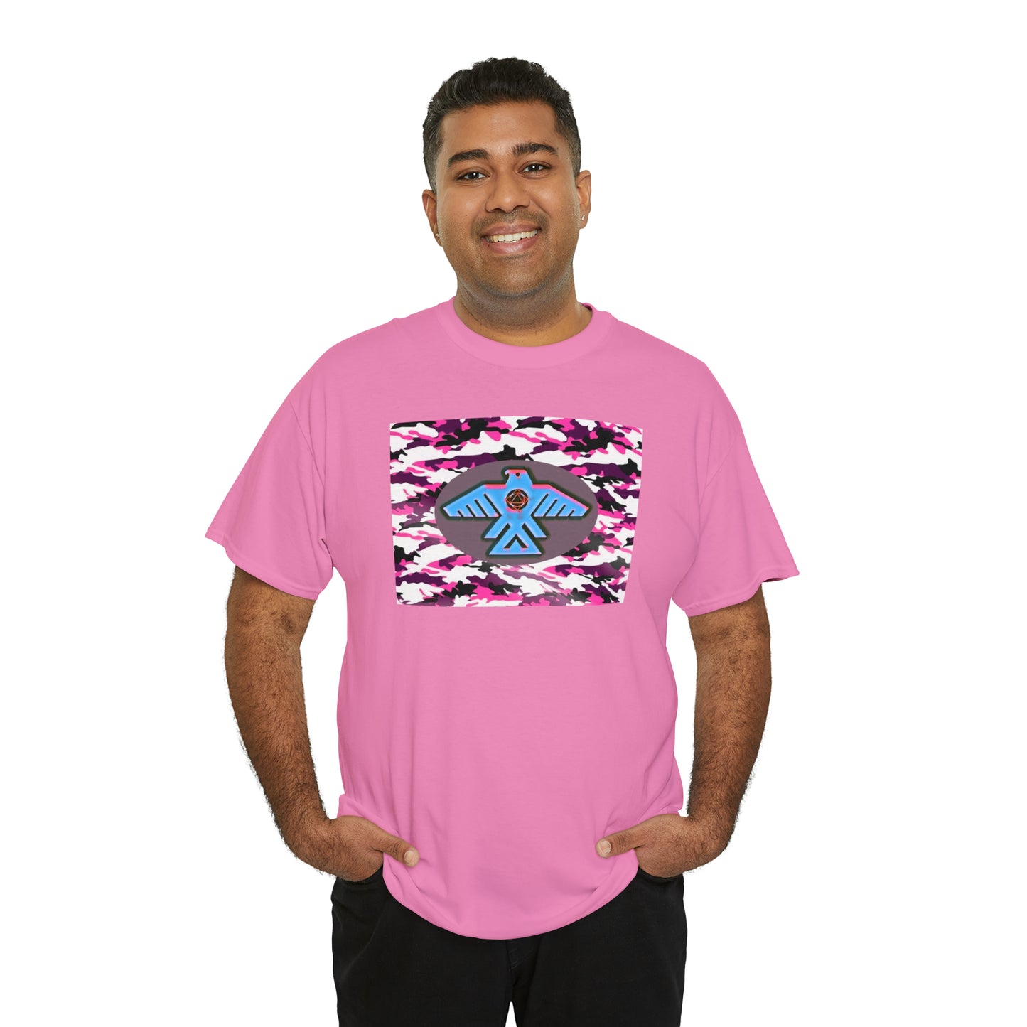 Unisex (Pretty pink camo Recovery Thunderbird) Heavy Cotton Tee