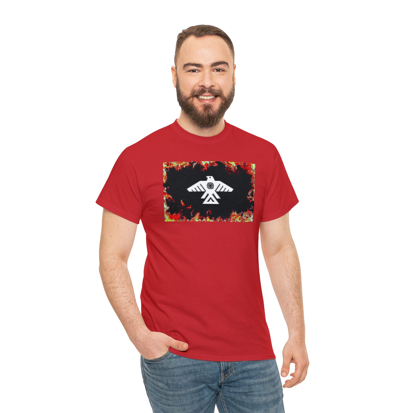 Unisex (Through the flames Recovery Thunderbird) Heavy Cotton Tee