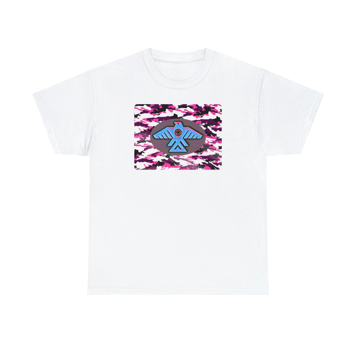 Unisex (Pretty pink camo Recovery Thunderbird) Heavy Cotton Tee