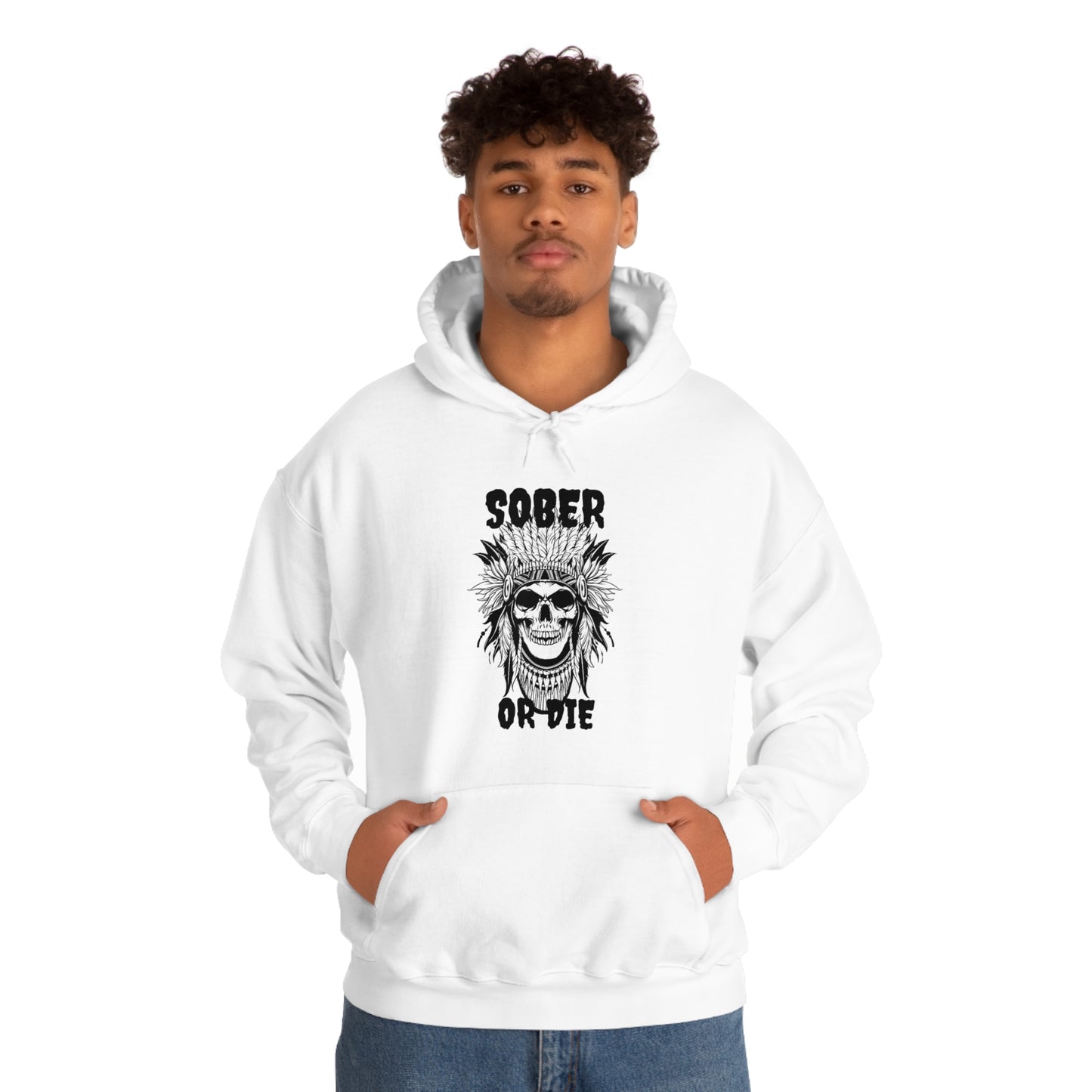 Unisex (Sober or Die Ndn head) Heavy Blend™ Hooded Sweatshirt