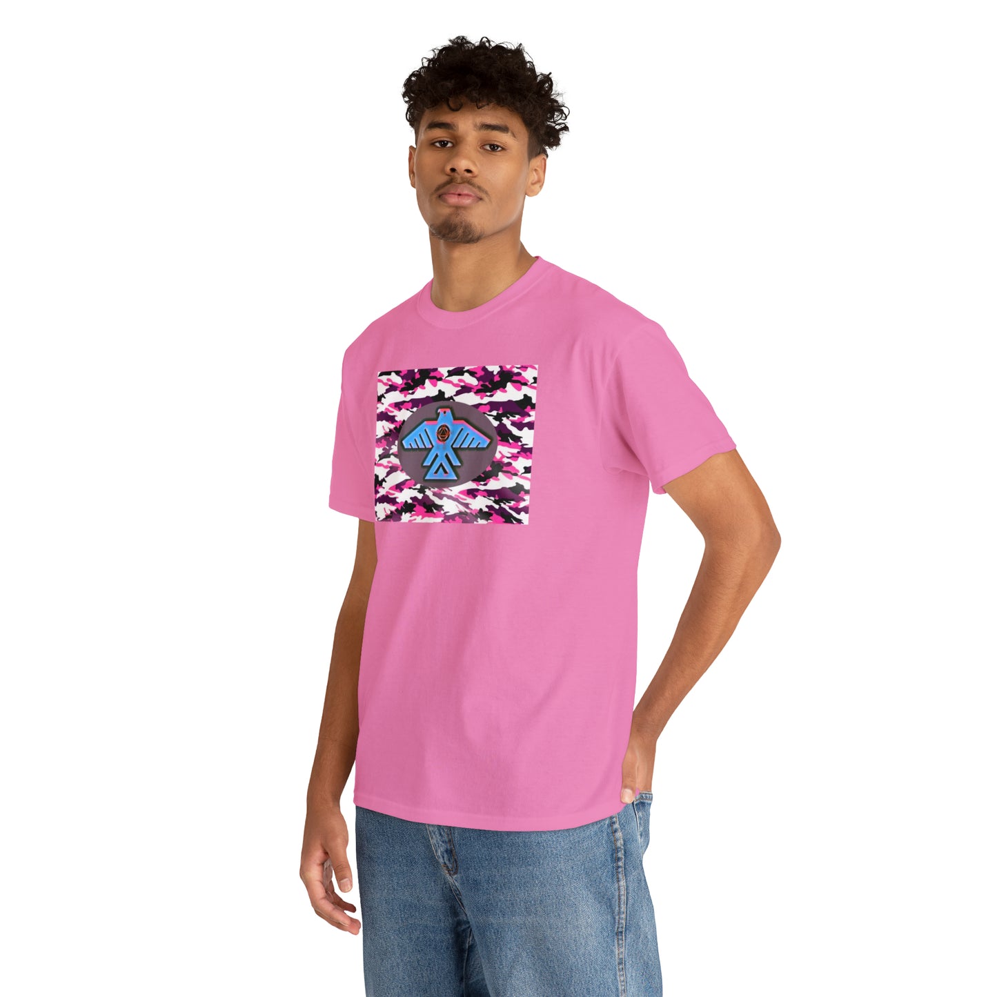 Unisex (Pretty pink camo Recovery Thunderbird) Heavy Cotton Tee