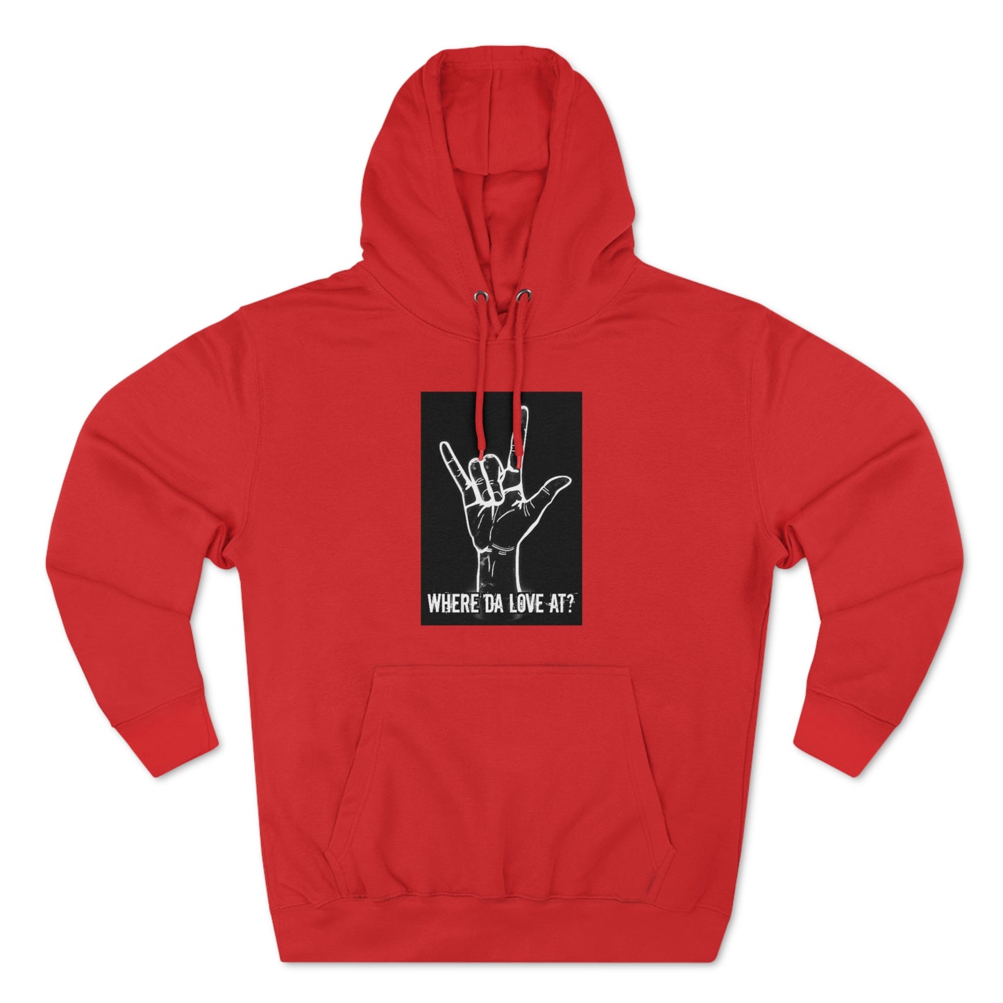 (Where Da Love) Unisex Premium Pullover Hoodie