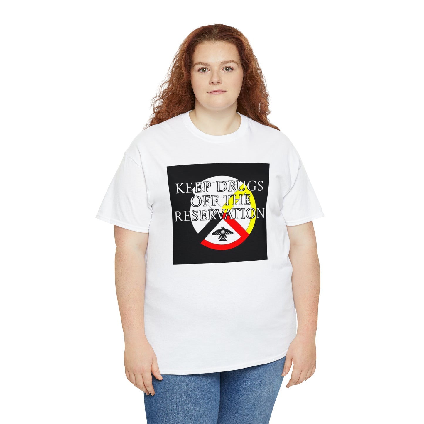 Unisex (Keep Drugs Off The Reservation) Heavy Cotton Tee