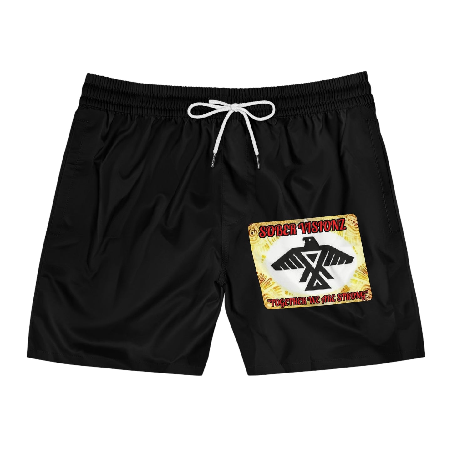 Men's Mid-Length Sober Visionz Swim Shorts (AOP)