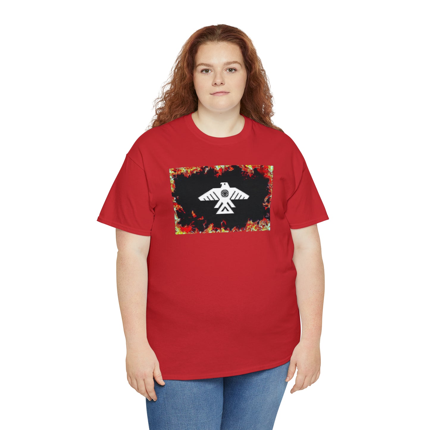 Unisex (Through the flames Recovery Thunderbird) Heavy Cotton Tee