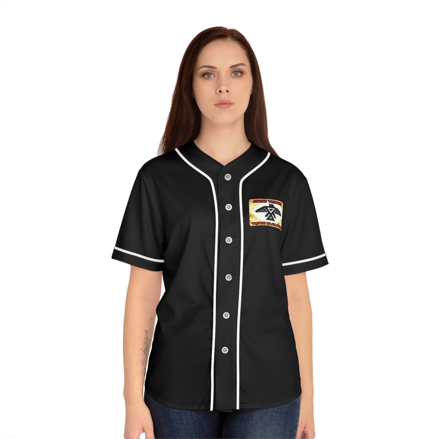 Women's Sober Visionz Baseball Jersey (AOP)