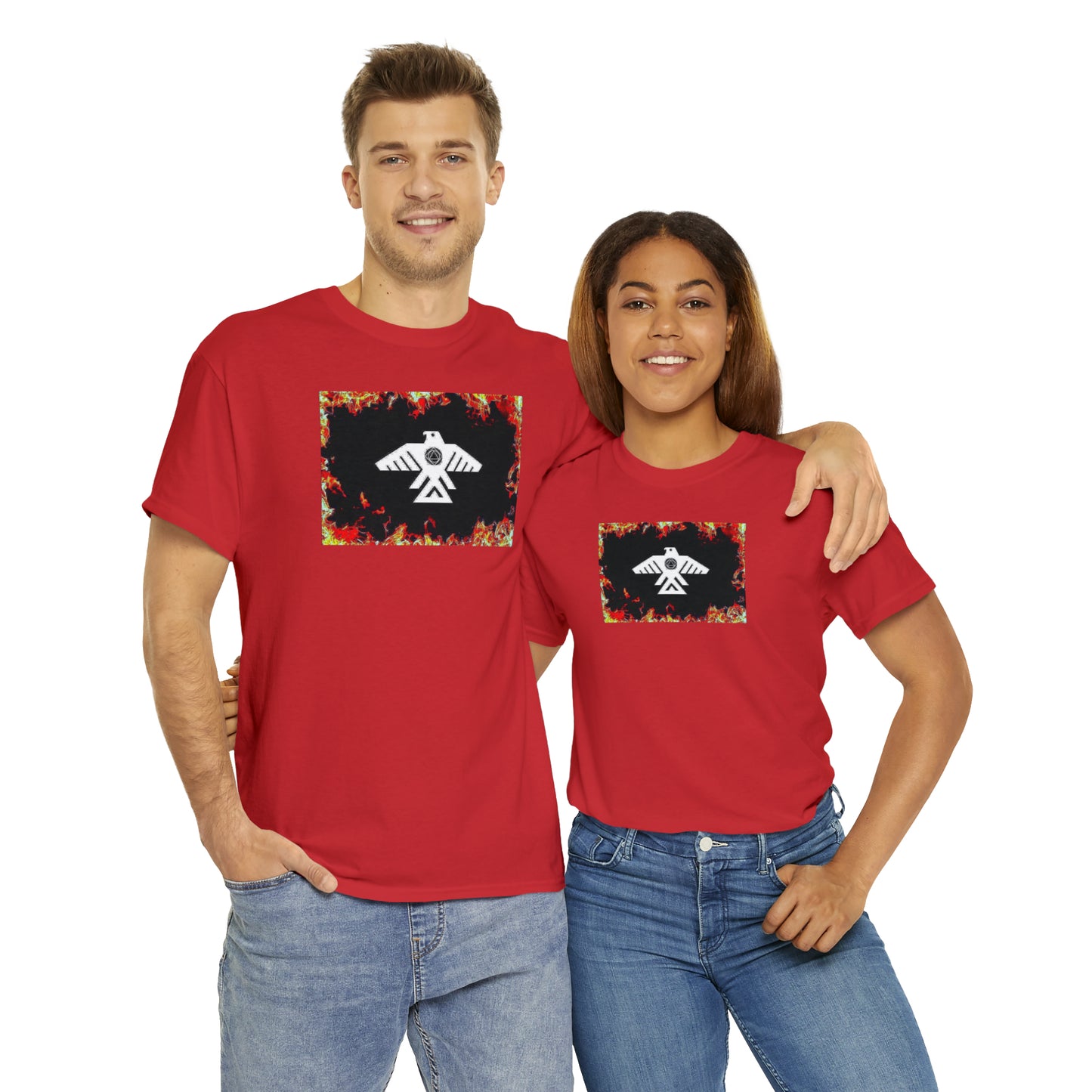 Unisex (Through the flames Recovery Thunderbird) Heavy Cotton Tee