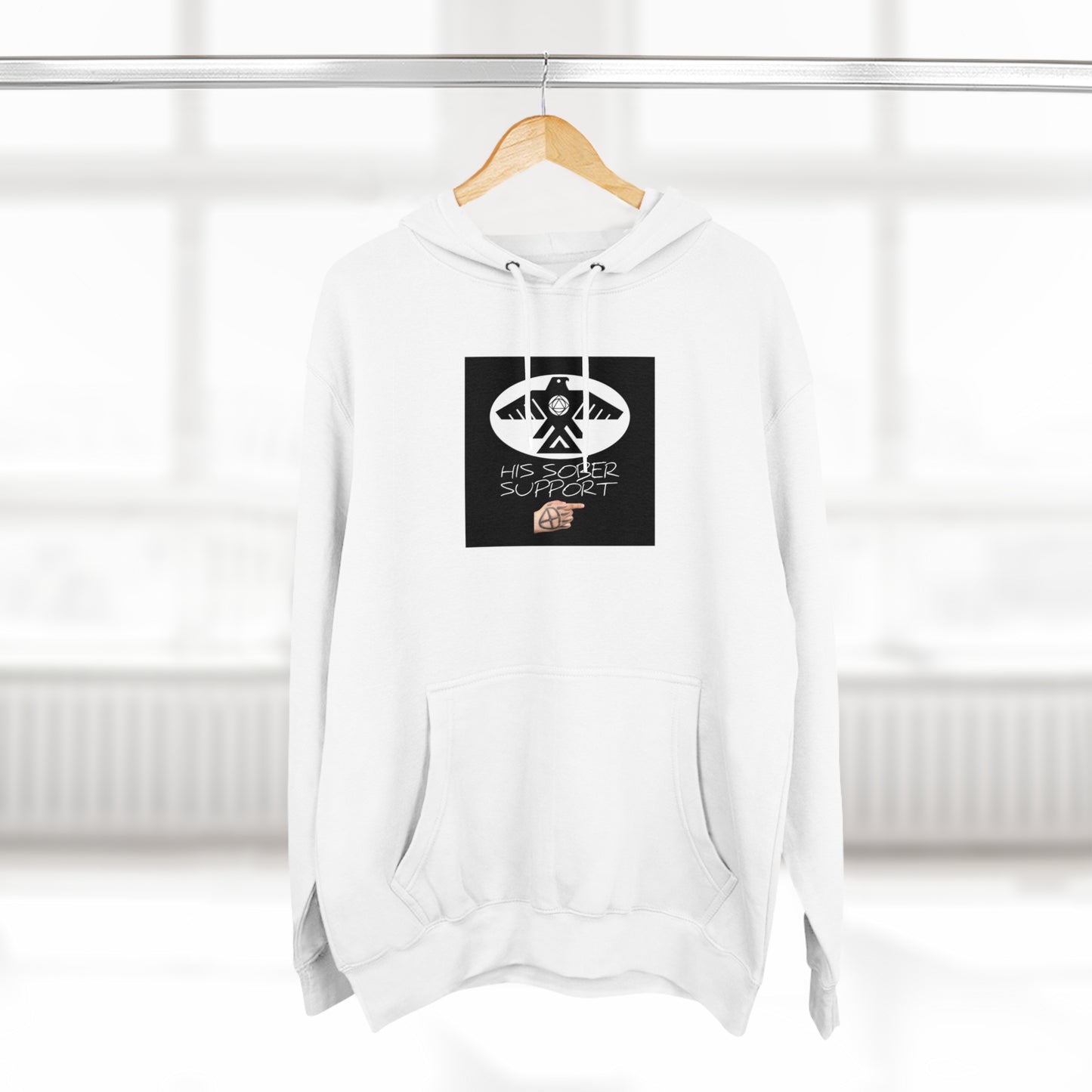 (His Sober Support) Unisex Premium Pullover Hoodie